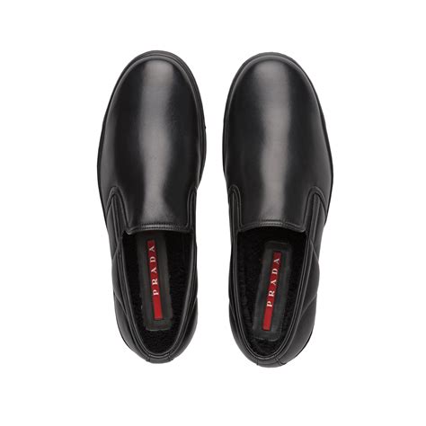 prada leather low top sneakers|prada slip on sneakers sale.